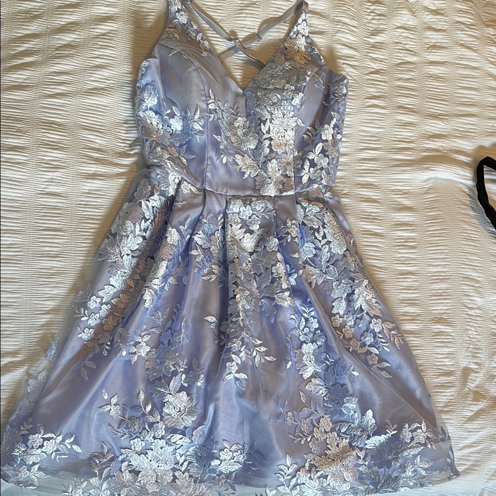 Floral Dress in Periwinkle - size 1